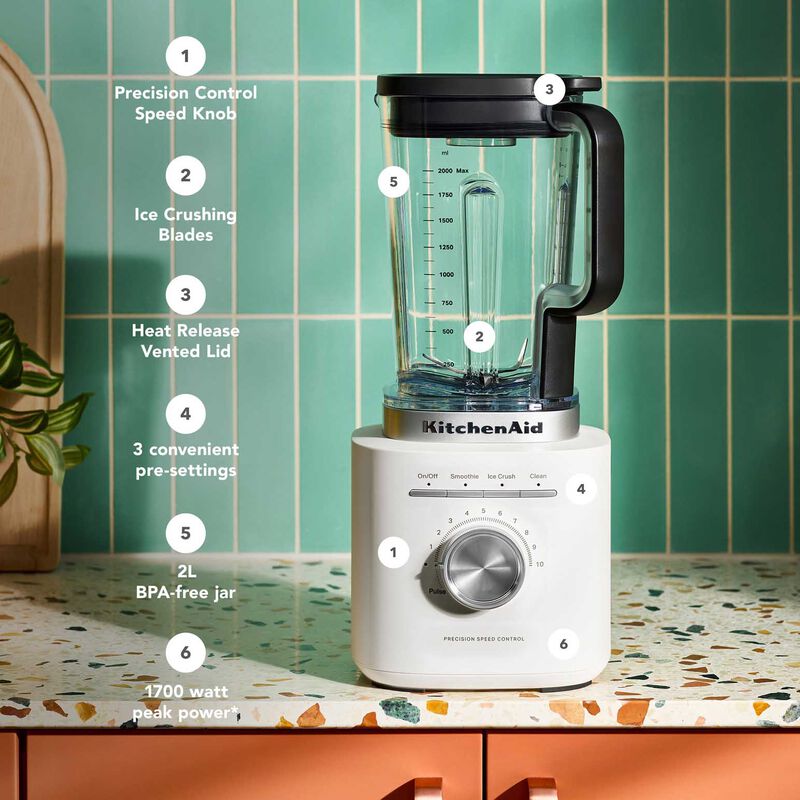 KitchenAid Pure Power Blender - Porcelain White image number 2